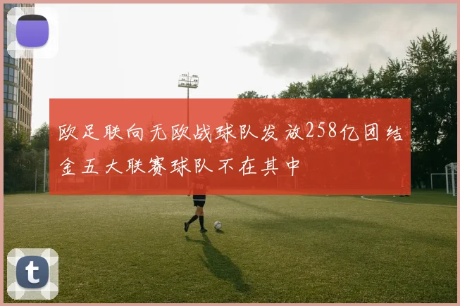 欧足联向无欧战球队发放258亿团结金五大联赛球队不在其中